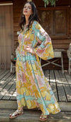 Piti Cuiti Floral Print Maxi Dress - Yellow multi Colour
