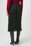 Joseph Ribkoff High-waist Tiered Midi Skirt - Black