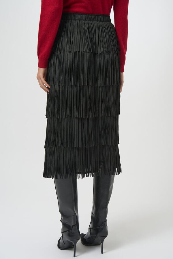 Joseph Ribkoff High-waist Tiered Midi Skirt - Black