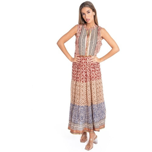 Isla Bonita Midi Dress - Modern Print