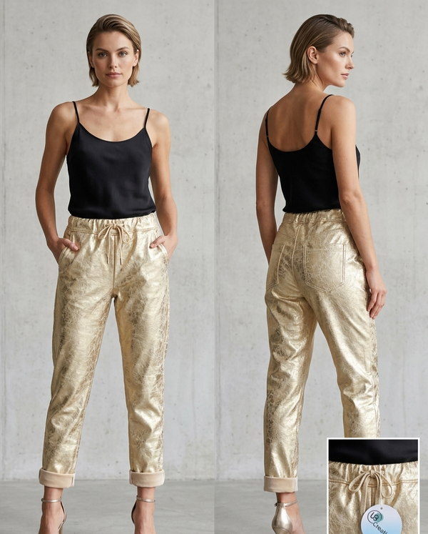 Made in Italy - UB Creative Pants- Gold