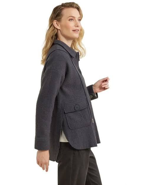 Yarra Trail Panelled Wool Jacket - Caviar