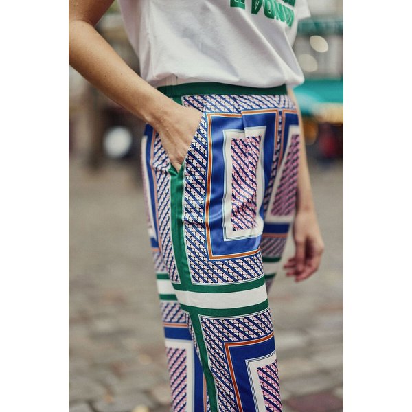 La Petite Etoile Graphic Print Pants - Multicolored