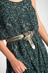 Le temps Gold woven Brunell belt-Gold