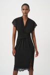 Joseph Ribkoff Knee-length Wrap Dress - Black