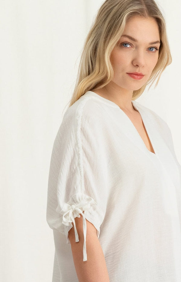 YAYA V-neck Top - Off White