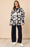 Threadz Gauche Shacket - Navy Multi