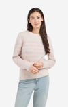 YAYA Striped Sweater Ls - Shadow Gray Pink Des