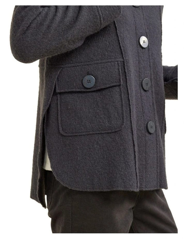 Yarra Trail Panelled Wool Jacket - Caviar