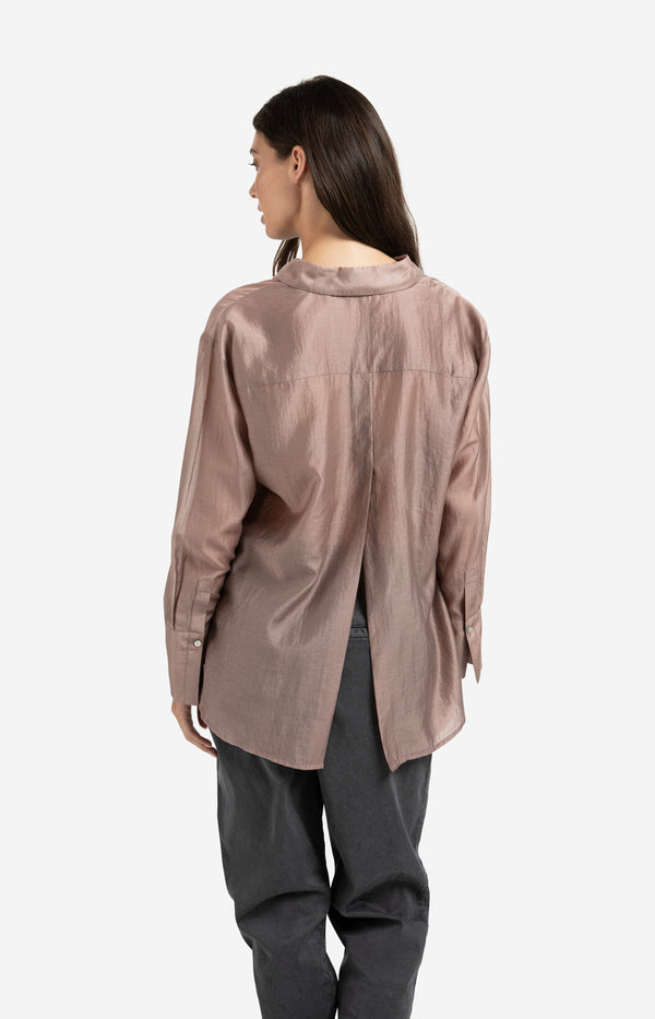 YAYA Refined Back Detail Blouse - Blush Pink