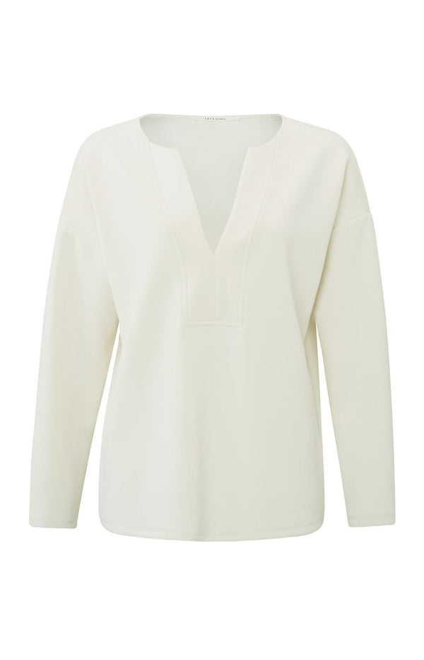 YAYA V- neck Sweatshirt -Birch Sand