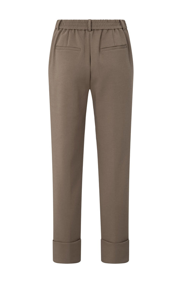 YAYA Jersey Trousers - Caribou Brown