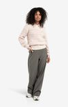YAYA Striped Sweater Ls - Shadow Gray Pink Des