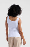 YAYA Singlet Top - Pure White