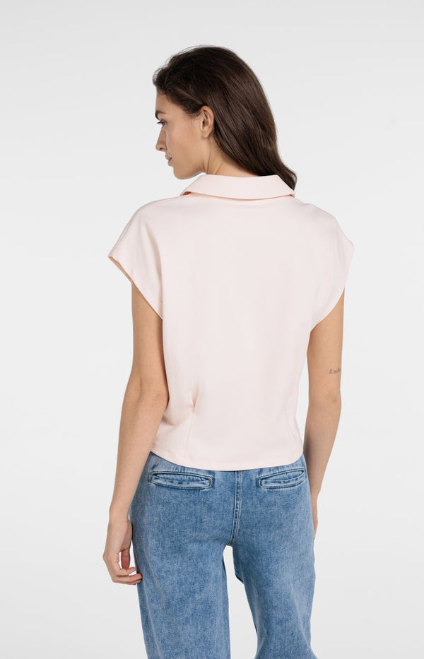 YAYA Sleeveless Jersey Blouse with Tailored Seams