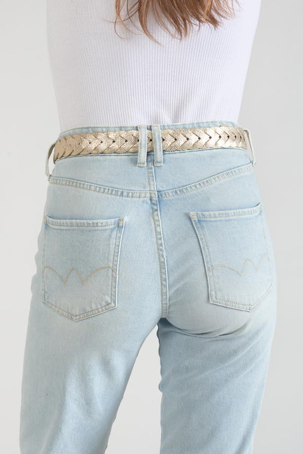 Le temps Braided Golden Kebir Belt-Gold