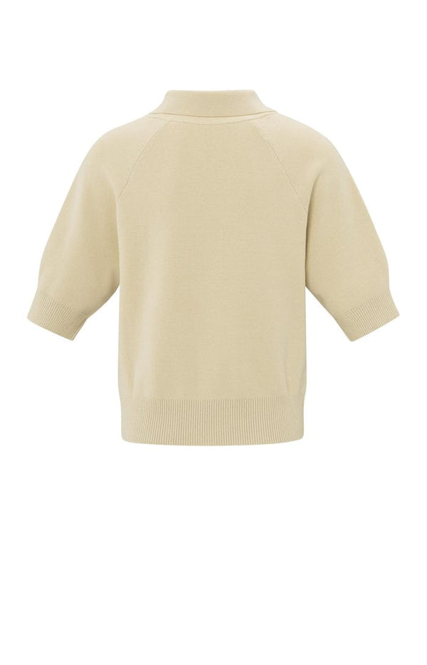 Yaya Short sleeve cardigan with zipper