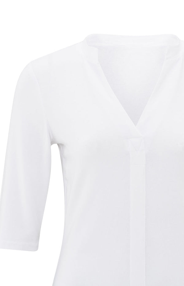YAYAV-neck Top - Pure White