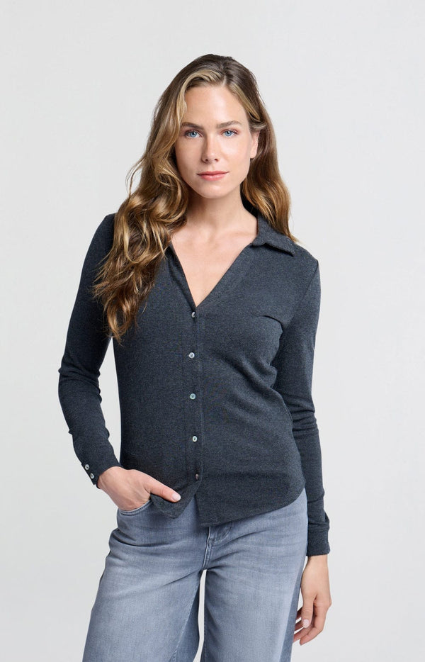 YAYA Blouse - Anthracite Melange