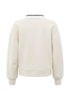 YAYA Sweatshirt With Polo Collar - Chalk White