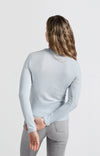 YAYA V-neck Top - Gray Dawn Blue