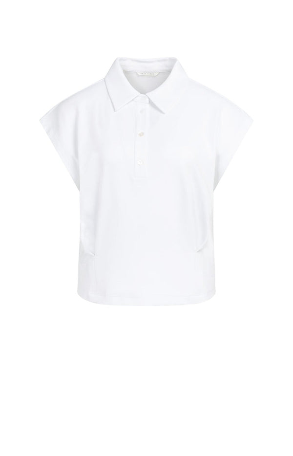 YAYA Sleeveless Jersey Blouse with Tailored Seams