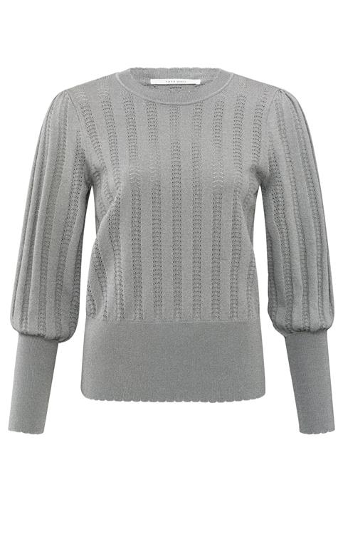 YAYA knitted sweater - light metal grey