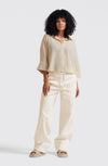 YAYA Drawstring Trousers - Off White