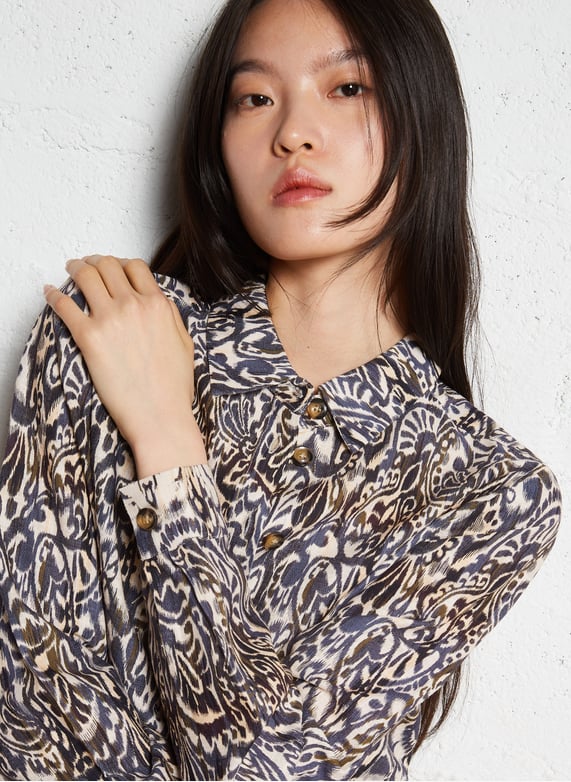 La Petite Etoile Printed Shirt - Brown