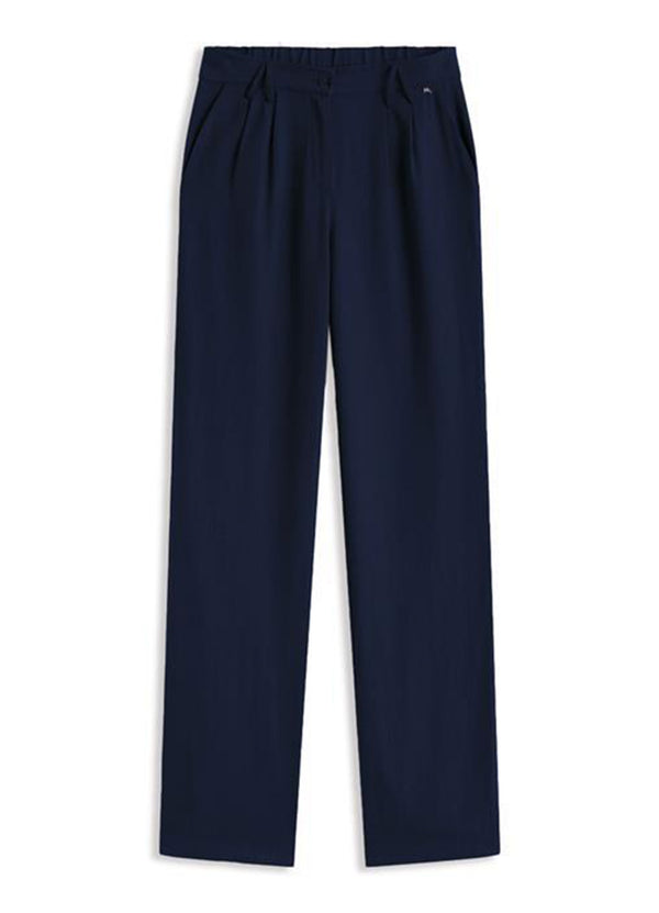 ANDAM Straight-Leg Trousers with Pleats - NavyBlue-109