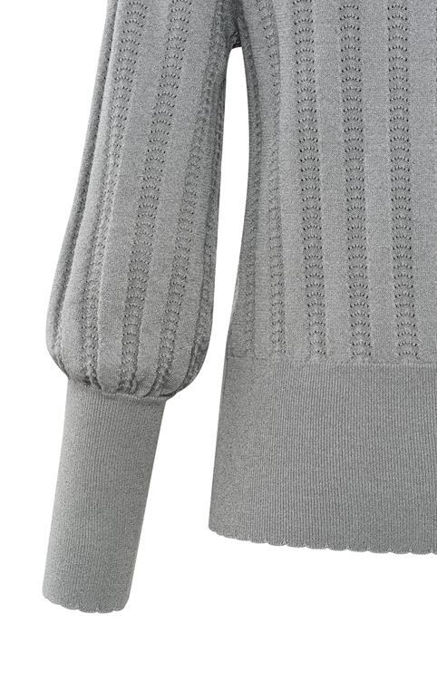 YAYA knitted sweater - light metal grey