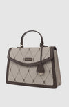 PRINGLE Argyle AOP Top Handle Crossbody Bag - Stone