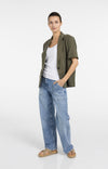 YAYA Loose Fit Straight Denim - Mid Blue