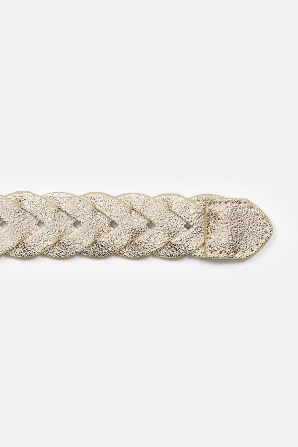 Le temps Braided Golden Kebir Belt-Gold