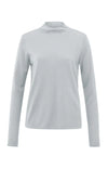 High neckline fitted sweater - Sky grey
