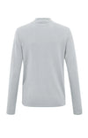 High neckline fitted sweater - Sky grey