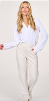 YAYA - Jersey V-Neck Top With Collar