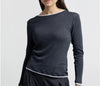 YAYA - Faux Double Layer Long Sleeve top