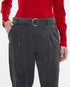 Andam - Cropped Corduroy pants with high waist