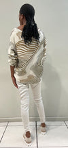 Made in Italy - Foiled Zebra Pati Top