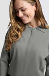 YAYA - Cardigan with zipper in light metal grey