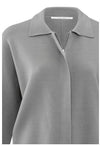 YAYA - Cardigan with zipper in light metal grey