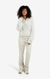 YAYA Furry Collar Sweater - CloudGrey