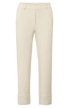YAYA Trousers - Jersey pants with fixed turned-up hemSummer Sand