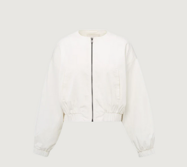 YAYA Woven CroppedBomber jacket - Off White