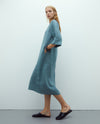 ANDAM Midi V-Neck Dress - Green-121