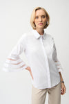 Joseph Ribkoff- Chic Flare-sleeve Blouse - White