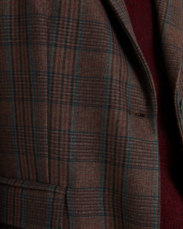 ANDAM Plaid Blazer - Bordeaux