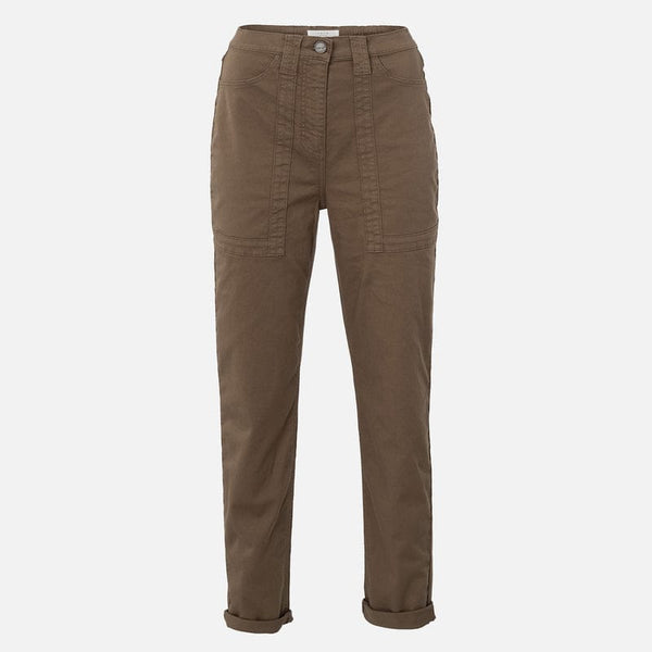 Cargo trousers with pockets and a zip fly in loose fitCaribou Brown