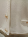 Made in Italy - UB Creations Callie soft knit antique button cardigan - White (Available in Navy)